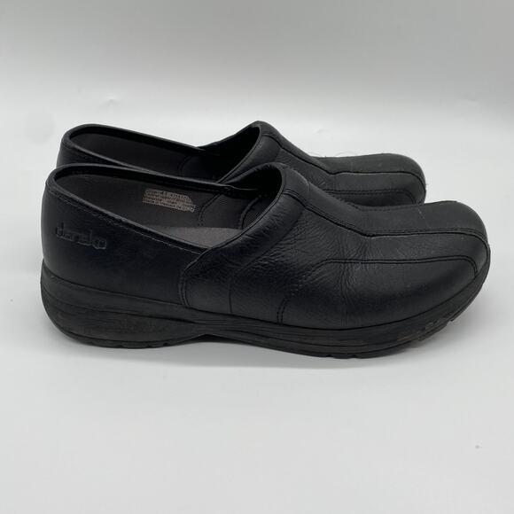 Dansko Women’s Shaina Black Tumbled Pull Up Slip On Size 41 Clog Slip Resistant - Picture 2 of 9